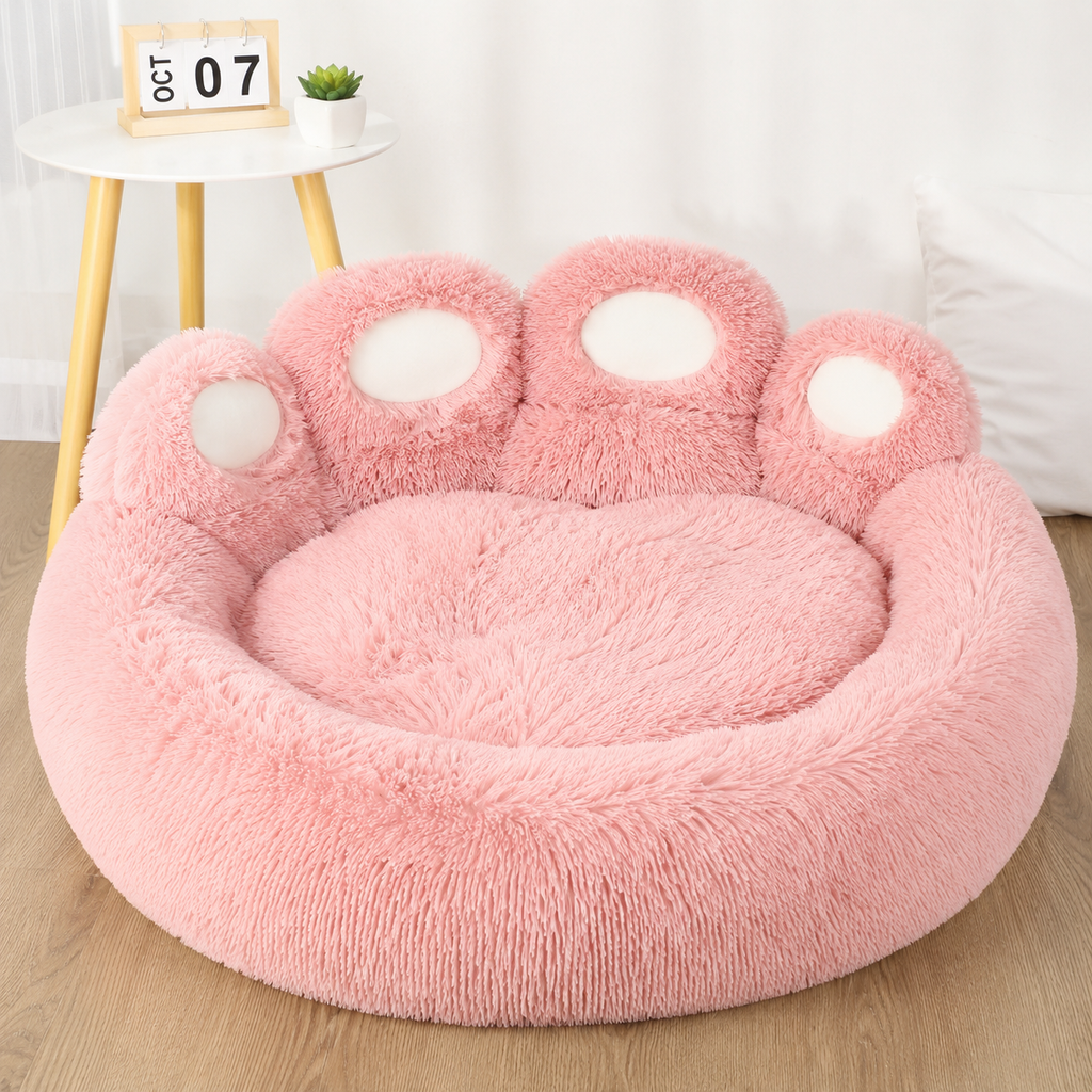 Panier peluche pour chien